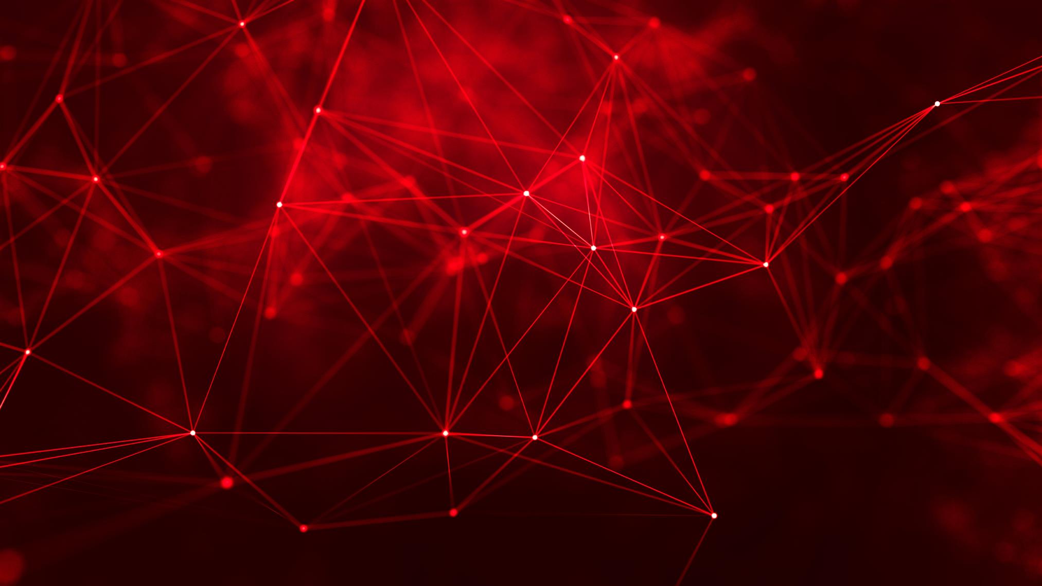 geometry, cyberspace, digital art, red, lines, abstract, backgrounds, HD wallpaper