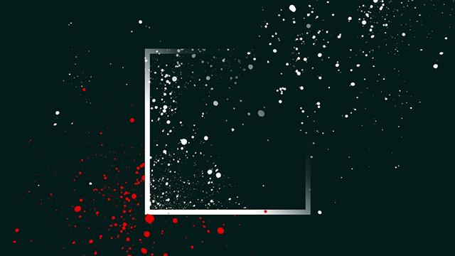 silver frame border, black, white, and red artwork, abstract, HD wallpaper