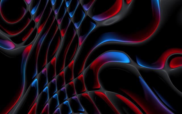 red and blue digital wallpaper, abstract, render, CGI, digital art, HD wallpaper