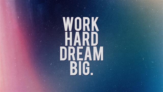 work hard dream big. text, quote, typography, inspirational, motivational, HD wallpaper