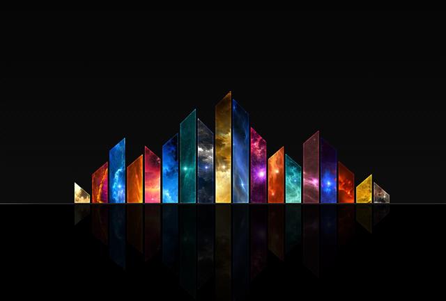 multicolored logo digital artwork, simple, simple background, HD wallpaper