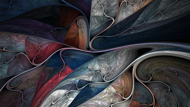 blue, gray, red, purple, and yellow abstract illustration, colorful, HD wallpaper