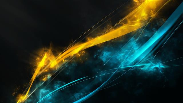 teal and yellow light illustration, digital art, abstract, shapes, HD wallpaper