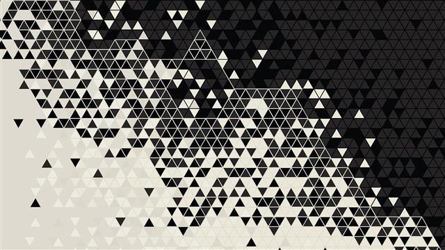 white and black abstract wallpaper, pattern, digital art, triangle, HD wallpaper