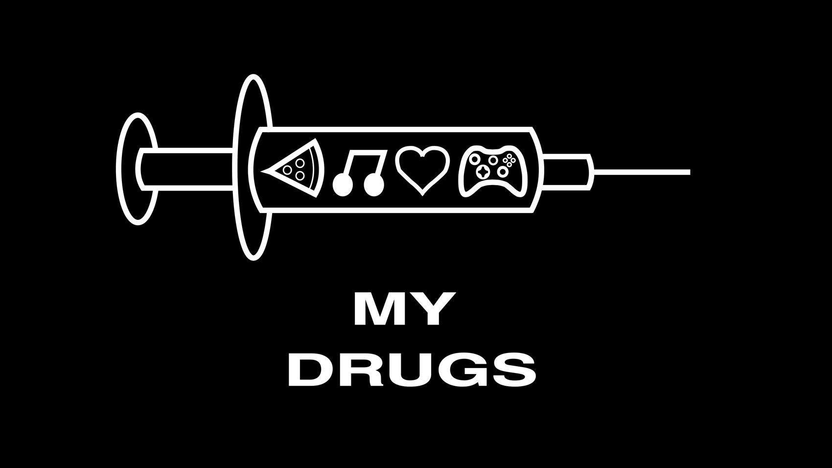 My Drugs text, simple, texture, syringe, minimalism, typography, HD wallpaper