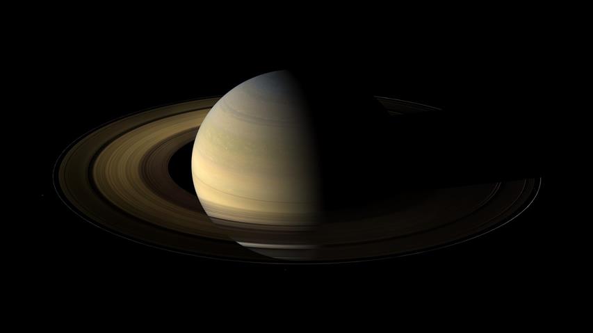 Saturn planet, space, universe, NASA, black background, minimalism, HD wallpaper