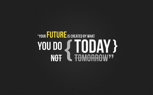 Future Today text, typography, quote, minimalism, digital art, HD wallpaper