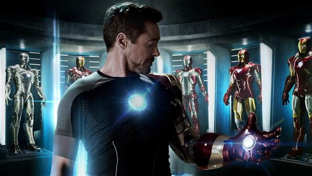 Iron Man movie still, Tony Stark, Iron Man 3, glowing, Robert Downey Jr., HD wallpaper