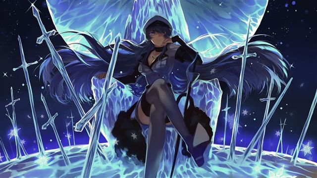 female anime character in blue hair, Akame ga Kill!, Esdeath, HD wallpaper