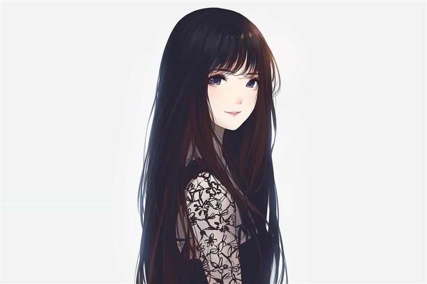 female anime character wearing black dress illustration, anime girls, HD wallpaper