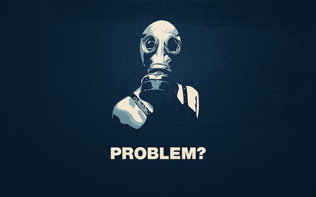 Problem? text, quote, minimalism, gas masks, typography, technology, HD wallpaper