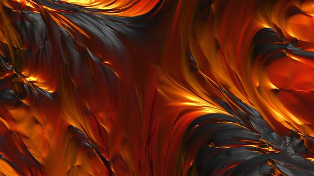 Abstract, Red, Black, Simple, orange-yellow-and-black abstract painting, HD wallpaper