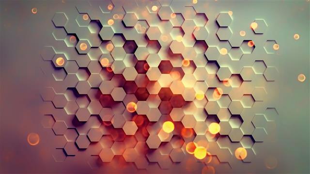 3d, honeycomb, hexagon, digital art, graphics, abstraction, HD wallpaper