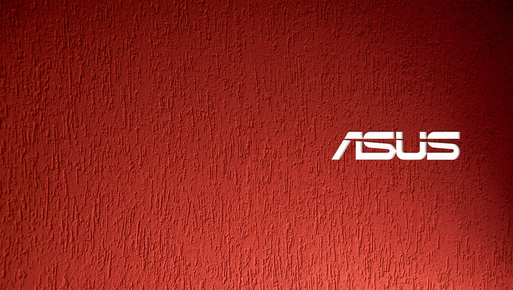 ASUS, logo, digital art, red, HD wallpaper