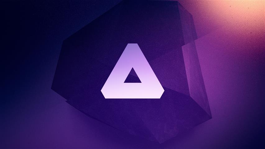 triangle purple logo, triangular pink logo, abstract, Overwerk, HD wallpaper