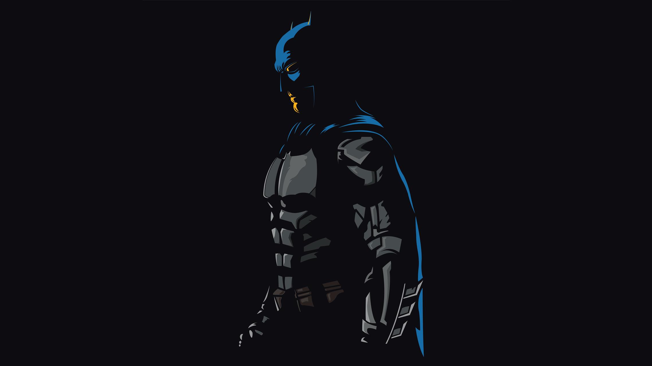 Batman, minimalism, dark, mask, artwork, simple background, HD wallpaper