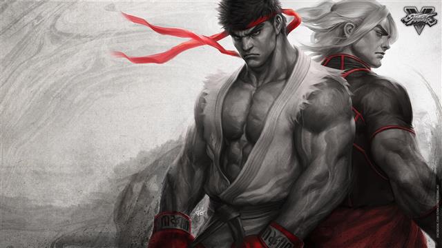 Street Fighter Ryu and Ken digital wallpaper, Street Fighter V, HD wallpaper