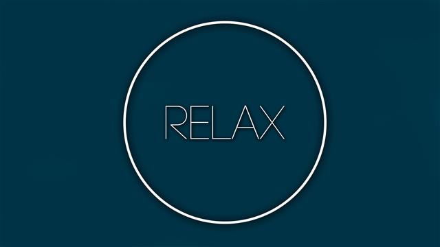 Relax text, typography, minimalism, shapes, blue background, communication, HD wallpaper