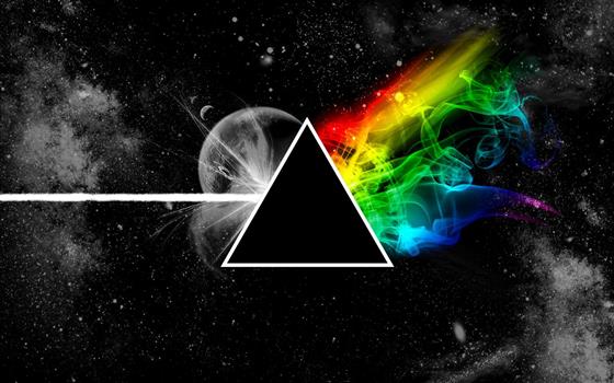 pink floyd, triangle, space, planet, colors, black triangle illustration, HD wallpaper