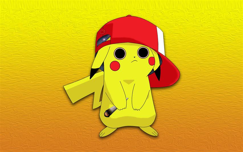 Pikachu from Pokemon illustration, psychedelic, trippy, Pokémon, HD wallpaper
