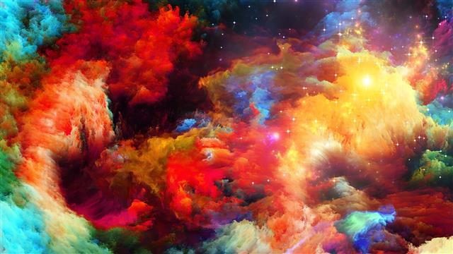 multicolored smoke wallpaper, colorful, space art, nebula, artwork, HD wallpaper