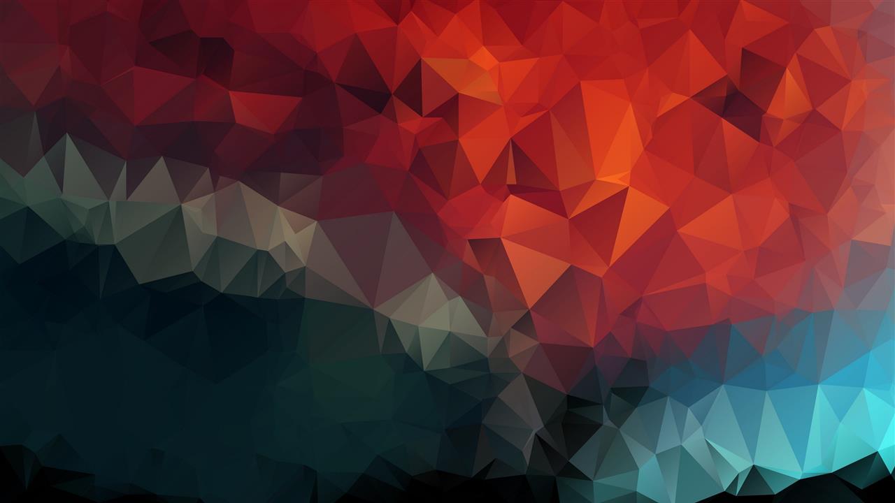 red, triangles, low poly, low poly art, 3d, pattern, digital art, HD wallpaper
