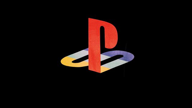 Sony PlayStation logo, PSP, simple, minimalism, black background, HD wallpaper