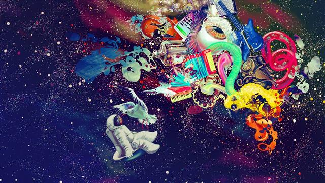 multicolored painting, untitled, space, colorful, abstract, psychedelic, HD wallpaper