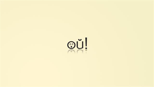 black OU! text, minimalism, simple background, digital art, reflection, HD wallpaper