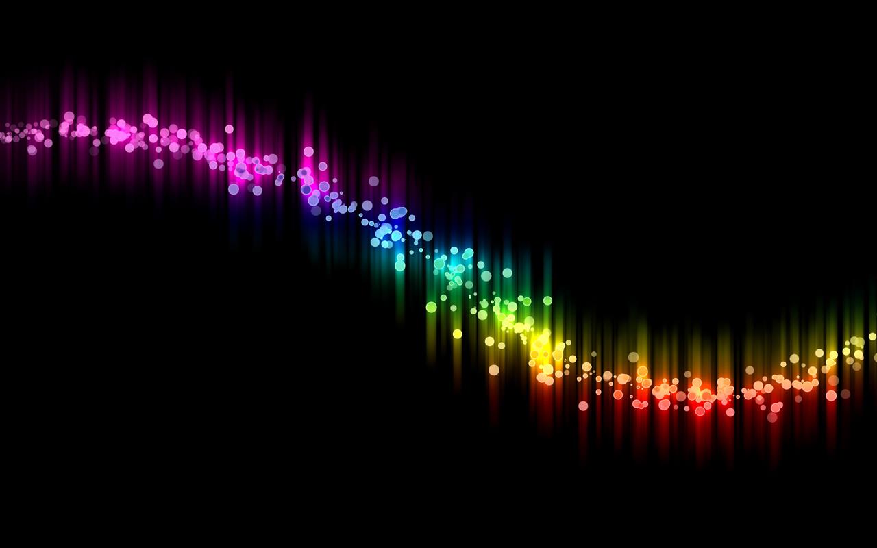 Spectrum, Color, Glow, Black Background, pink, blue and yellow lights illustraion, HD wallpaper