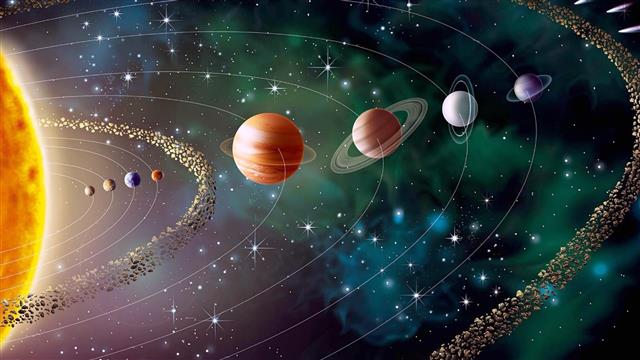 solar system digital wallpaper, space, earth, sun, planets, universe, HD wallpaper
