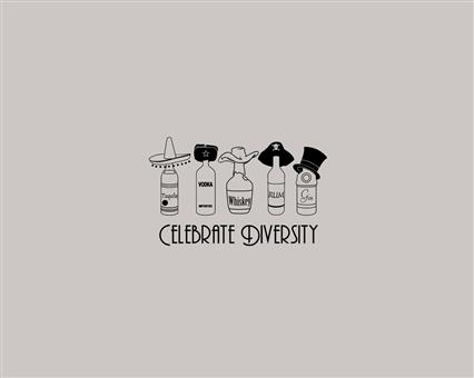bottles illustration with text overlay, quote, alcohol, humor, HD wallpaper