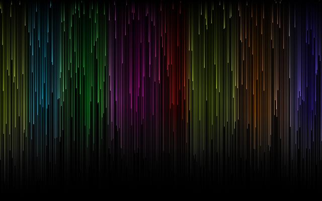 multicolored graphics, lighted fringe, colorful, blue, green, HD wallpaper