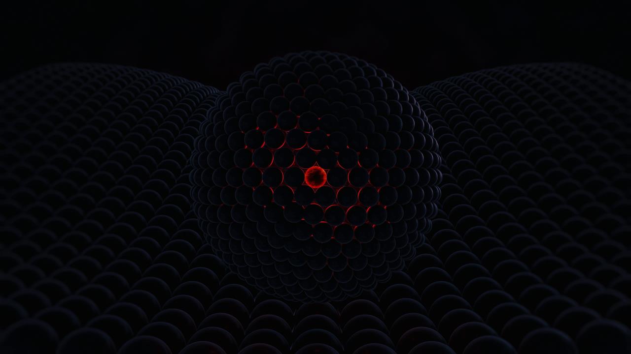 untitled, orb, abstract, 3D Abstract, glowing, dark, red, 3d design, HD wallpaper