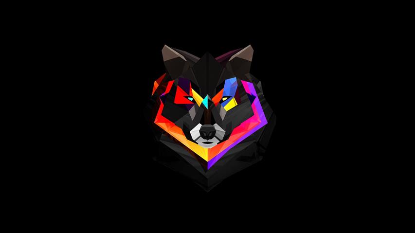 Wolf Black Polygon Art Abstract HD, digital/artwork, HD wallpaper