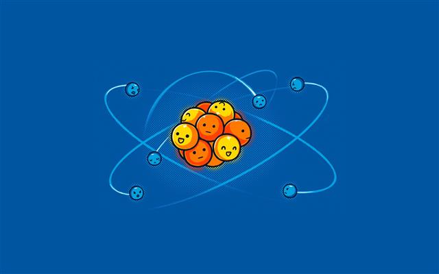 neutrons illustration, atoms, humor, protons, electrons, simple, HD wallpaper
