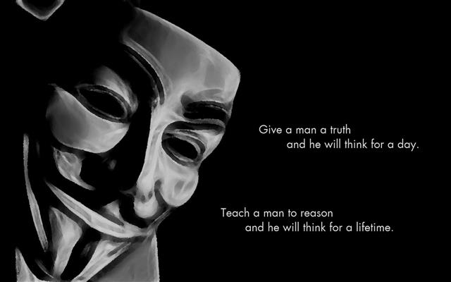 fawke mask with text overlay, V for Vendetta, quote, Anonymous, HD wallpaper