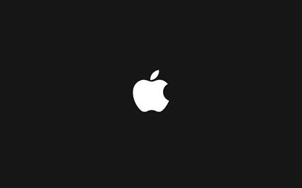 Apple logo, Apple Inc., minimalism, simple, copy space, sky, night, HD wallpaper