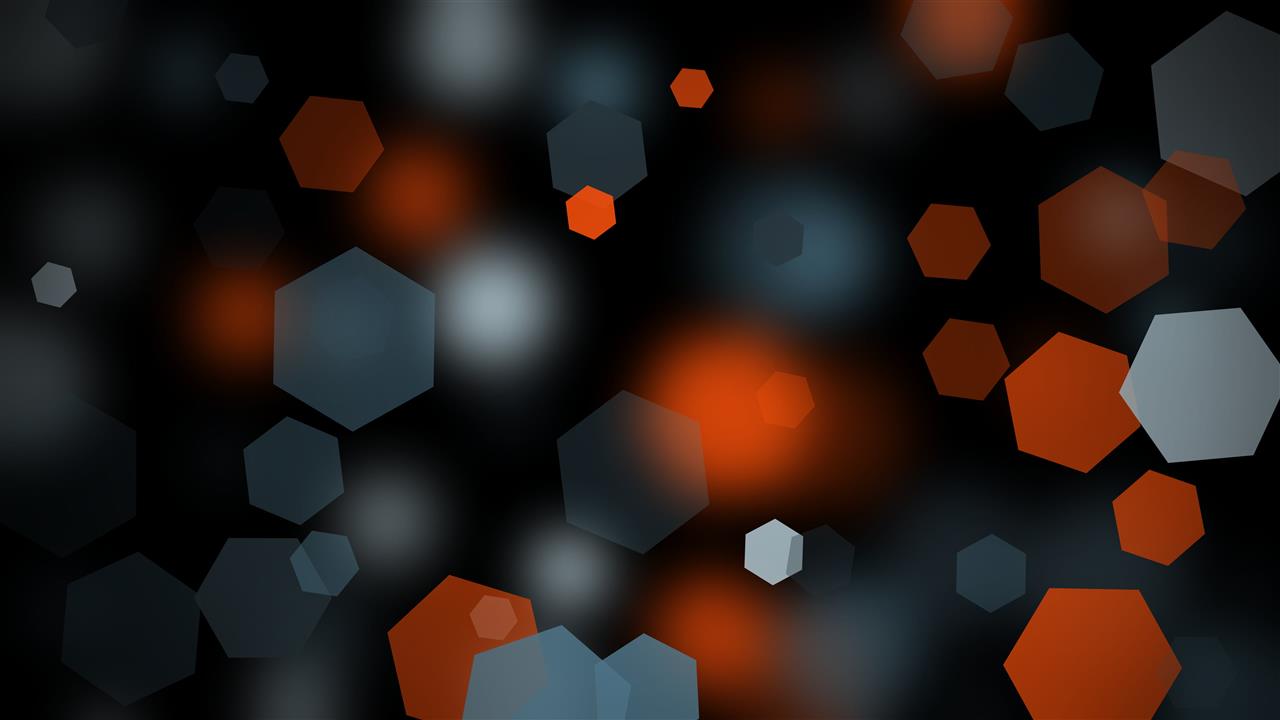hexagonal lights bokeh, orange, white, and gray lights illustration, HD wallpaper