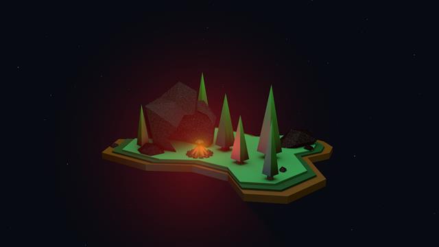 green and brown camp toy, low poly, digital art, multi colored, HD wallpaper