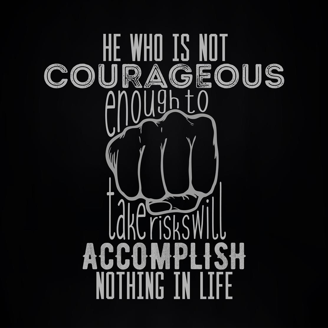 quote, typography, courageous, accomplish, motivational, simple background, HD wallpaper