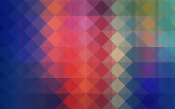 red, blue, and orange abstract wallpaper, triangle, geometry, HD wallpaper