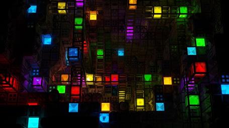 multicolored cube digital wallpaper, abstract, colorful, digital art, HD wallpaper
