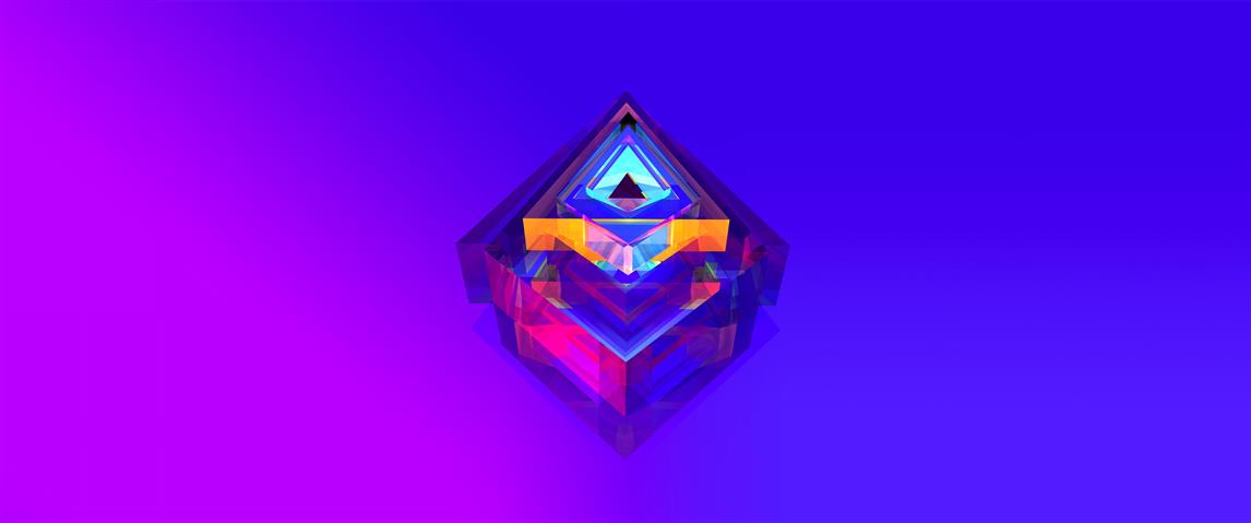 Justin Maller, abstract, Facets, blue, colored background, creativity, HD wallpaper