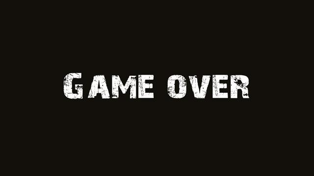 black background with game over text overlay, typo, minimalism, HD wallpaper