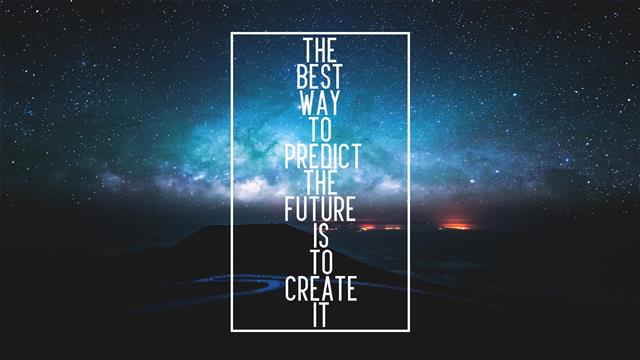 the best way to predict the future is to create it quote, digital art, HD wallpaper