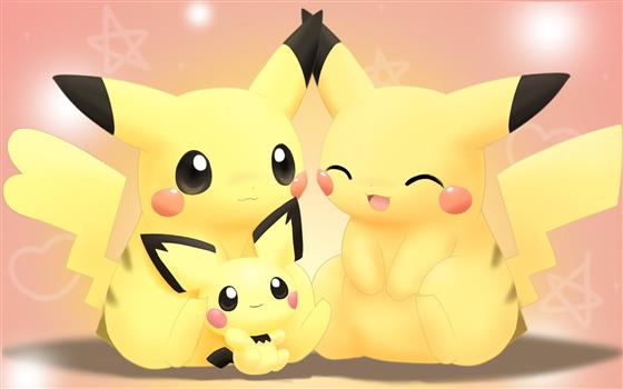 Pikachu illustration, Pokémon, Cute, Pichu (Pokémon), Smile, HD wallpaper