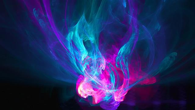 teal, pink, and blue flame digital wallpaper, colorful, smoke, HD wallpaper