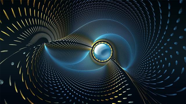 Digital Art, Abstract, Circle, CGI, Blue Background, Spiral, blue and brown painting, HD wallpaper