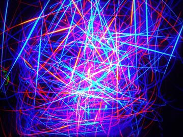 blue and red LED light, abstract, colorful, neon, pink, cyan, HD wallpaper